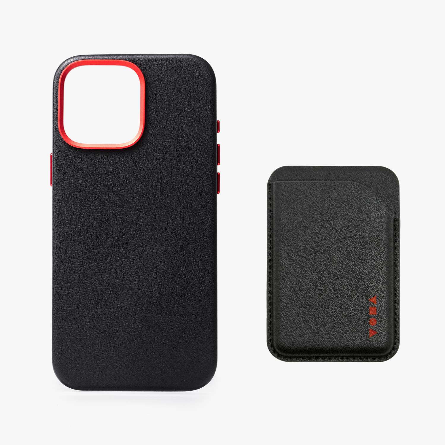 iPhone 16 Pro Max MagSafe Leather Case with Leather MagSafe Wallet Bundle