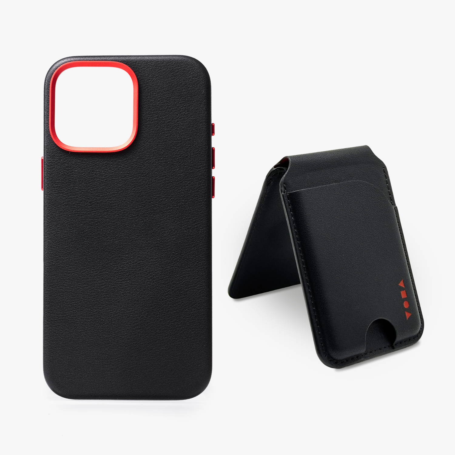 iPhone 16 Pro Max MagSafe Leather Case + MagSafe Wallet with Stand Bundle