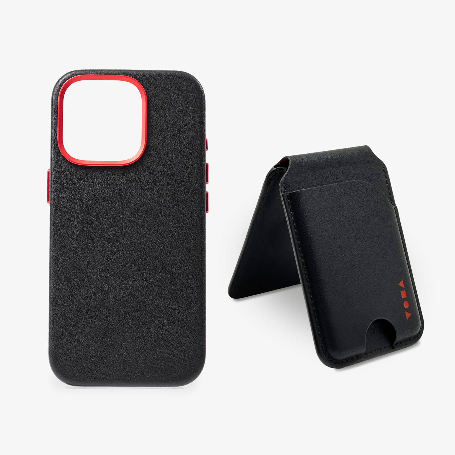 iPhone 16 Pro MagSafe Leather Case + MagSafe Wallet with Stand Bundle