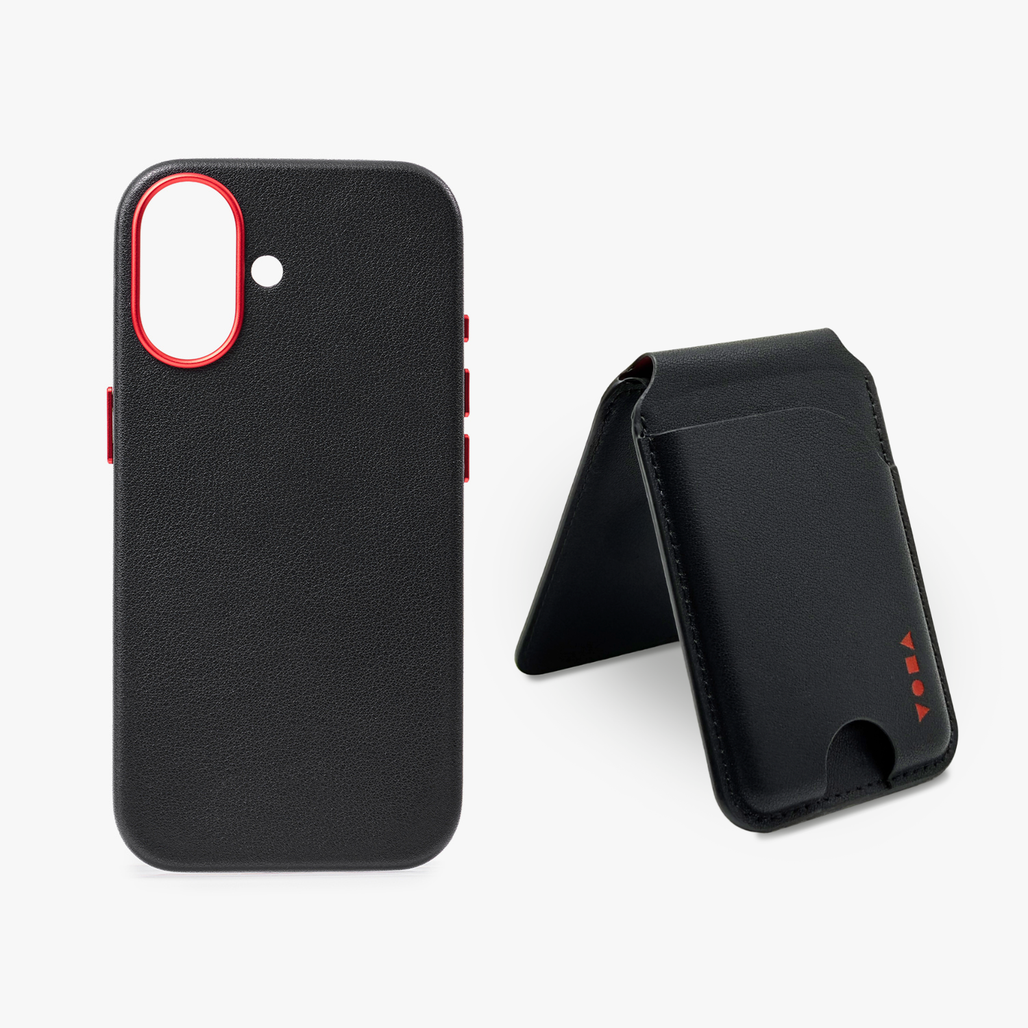 iPhone 17 MagSafe Leather Case + MagSafe Wallet with Stand Bundle