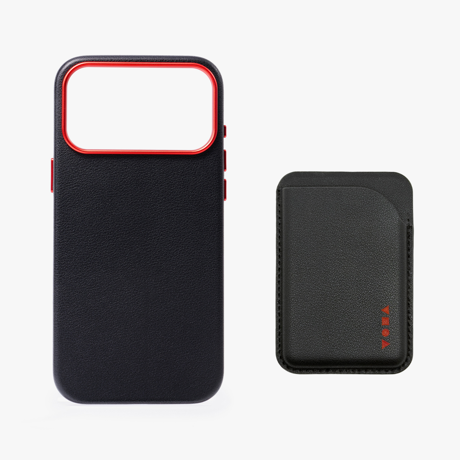 iPhone 17 Pro Max MagSafe Leather Case with Leather MagSafe Wallet Bundle