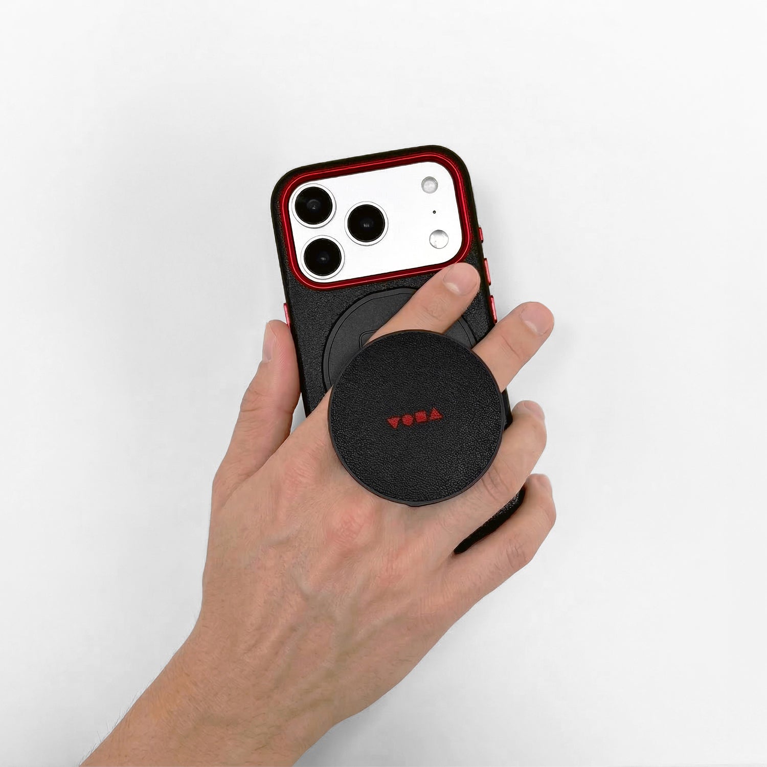 iPhone 17 Pro MagSafe Leather Case with Grippit Grip Stand Bundle